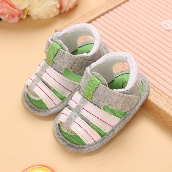 

Baby Boy Color Block Velcro Strap Sandals, Multicolor