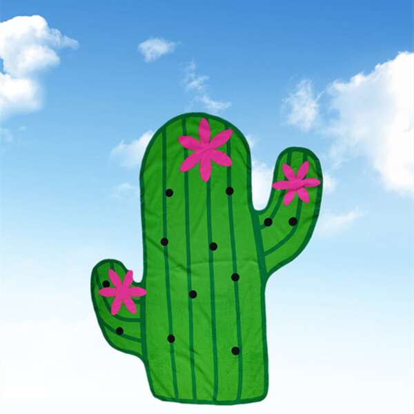 

1pc Cactus Shaped Bath Towel, Multicolor