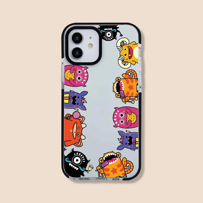 

Cartoon Print Phone Case, Multicolor