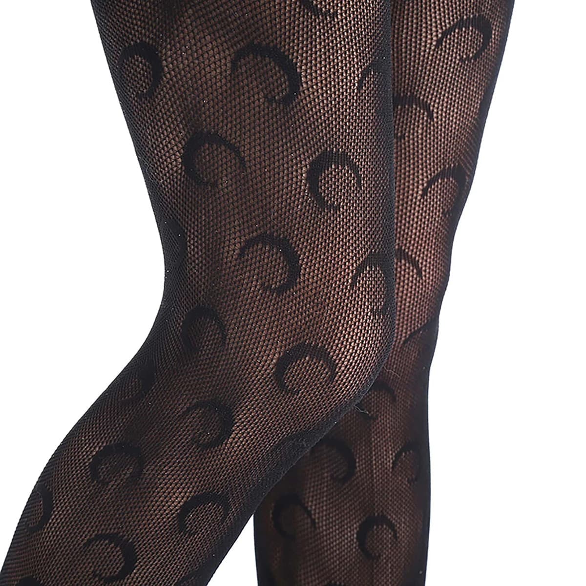 

Moon Fishnet Tights, Black