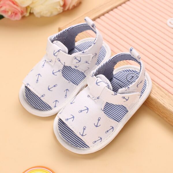 

Baby Boy Anchor Graphic Sandals, White