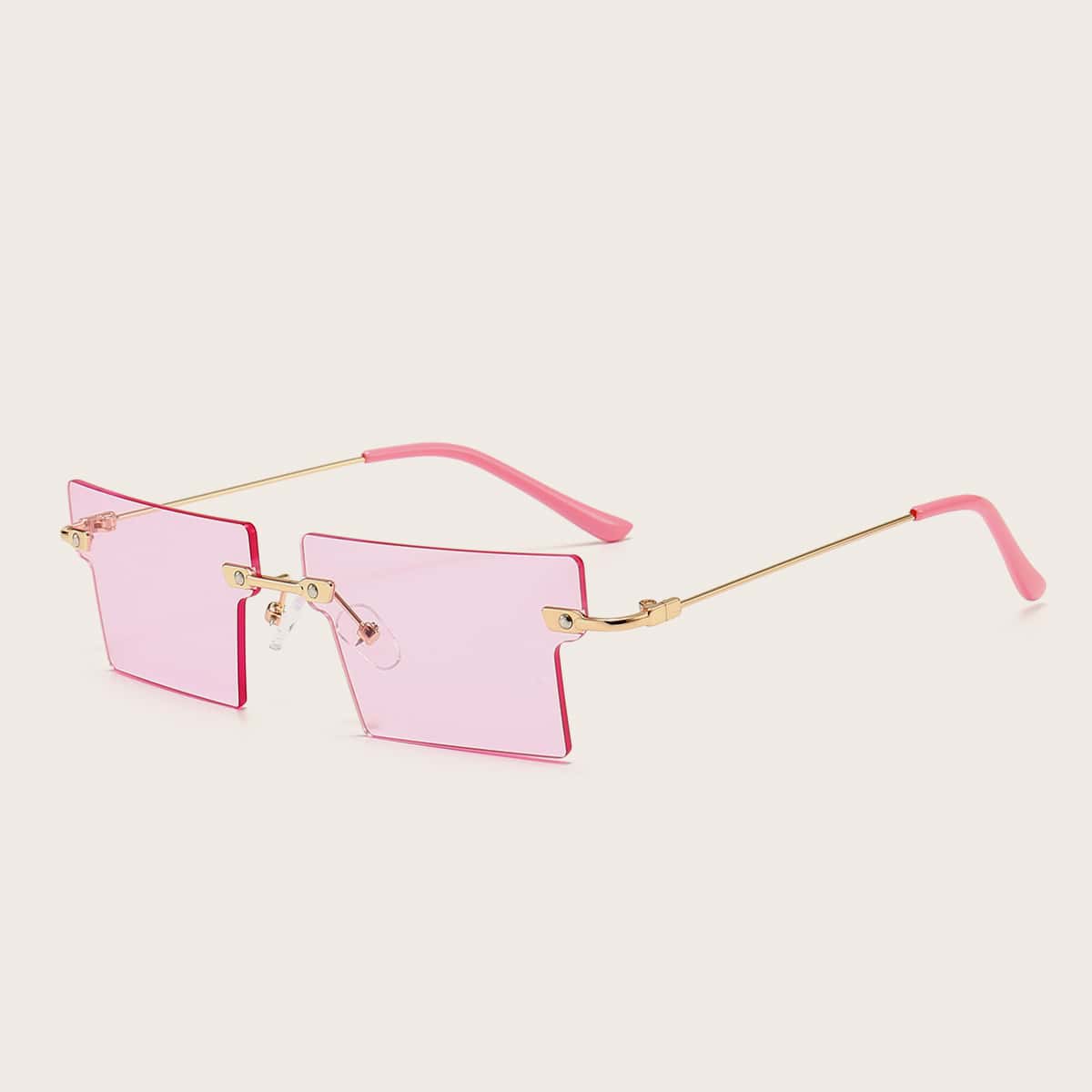 

Rimless Rectangle Frame Sunglasses