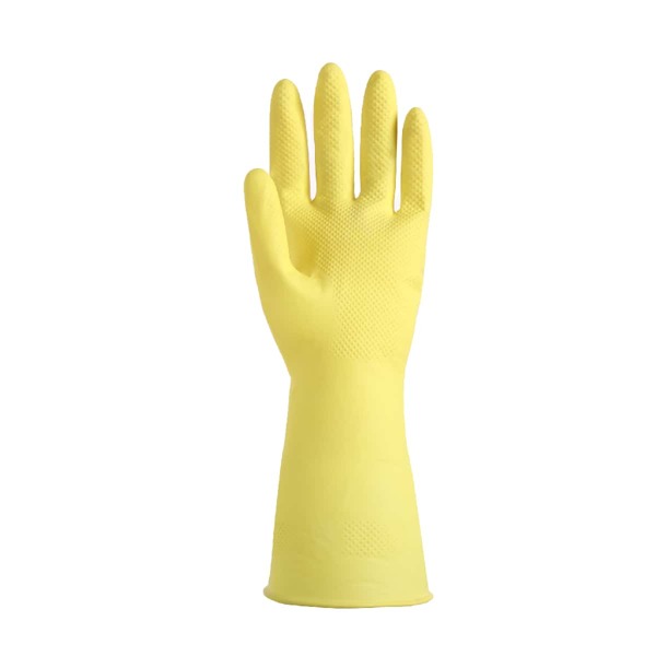 

1pc Solid Color Dishwashing Gloves, Yellow