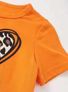 SHEIN 少女心印花短袖t恤