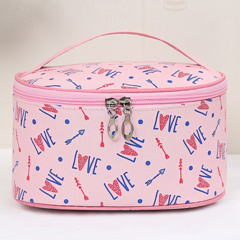 

Letter Graphic Makeup Bag, Pink