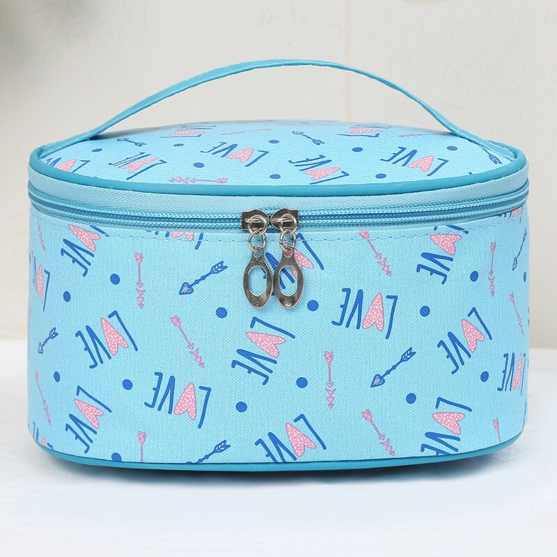 

Letter Graphic Makeup Bag, Blue