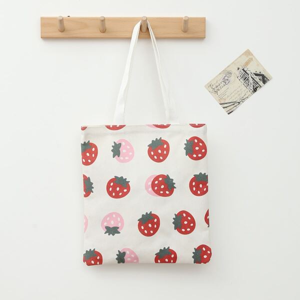 

Cartoon Graphic Shopper Bag, Multicolor