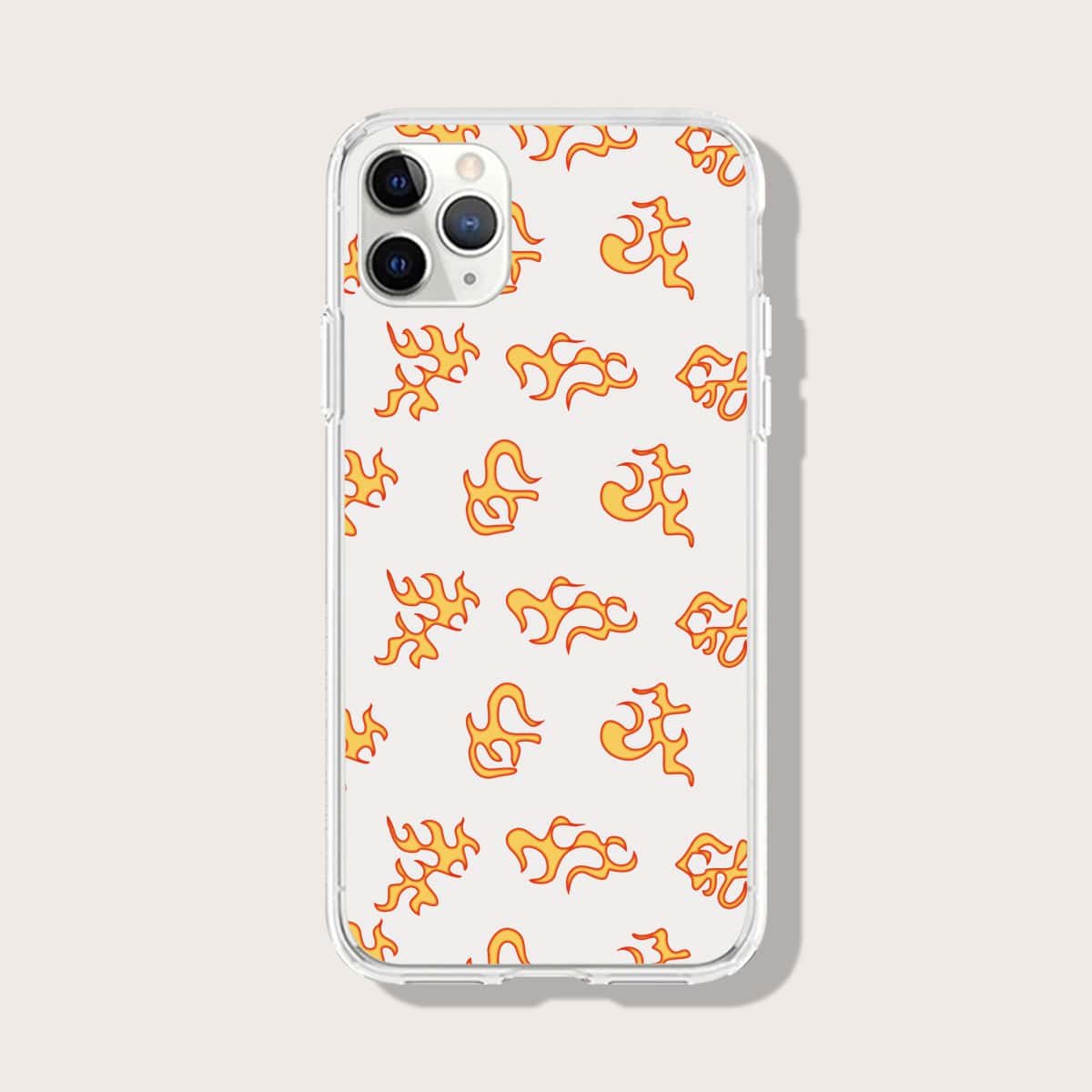 

Fire Print Phone Case, Clear