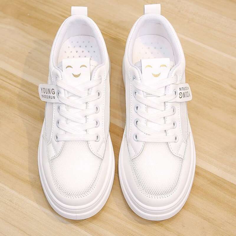 

Lace-up Mesh Skate Shoes, White