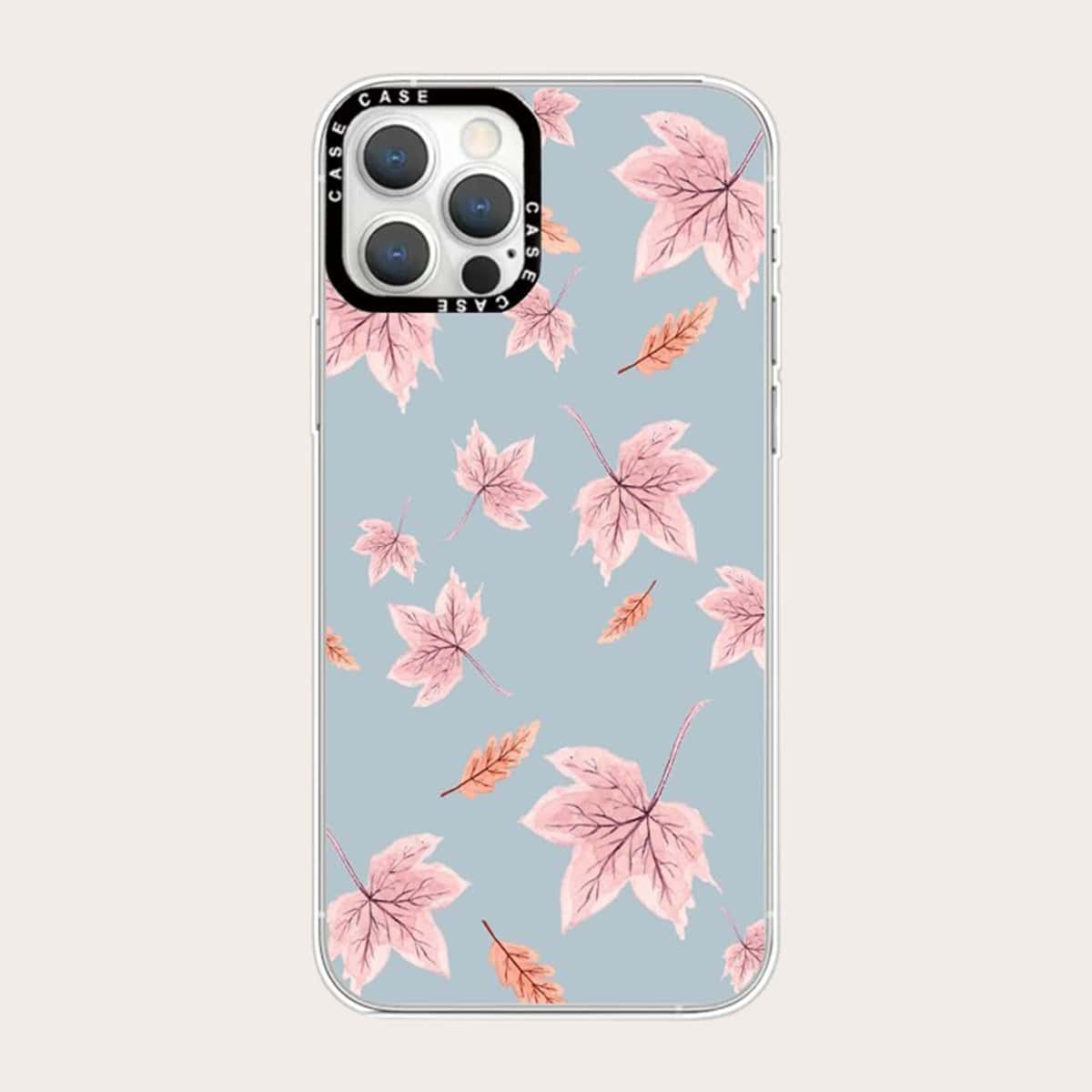 

Leaf Print Phone Case, Multicolor