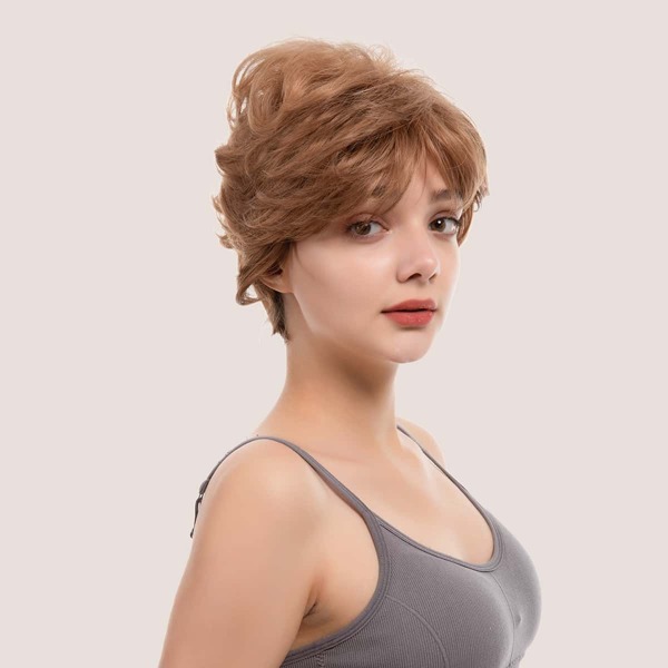 

Natural Short Curly Wig, Brown