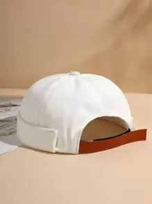 Gorra de marinero con bordado de letras para hombres - Blanco - Ver 2