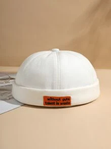 Gorra de marinero con bordado de letras para hombres - Blanco - Ver 3