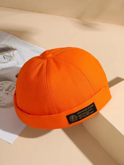 Men Letter Patch Decor Docker Hat Halloween