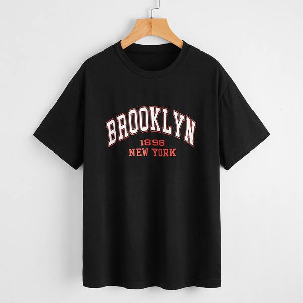 

Plus Letter Graphic Short Sleeve Tee, Black