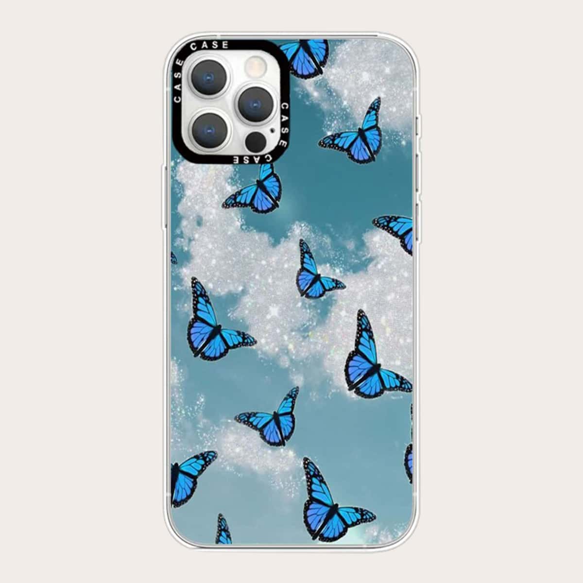 

Butterfly Print Phone Case, Multicolor