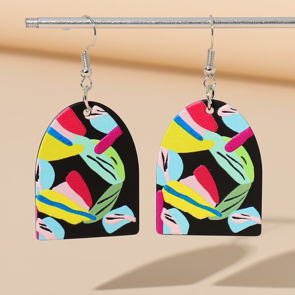 

Colorblock Acrylic Earrings, Multicolor