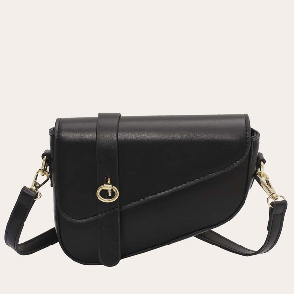 

Minimalist Flap Saddle Bag, Black