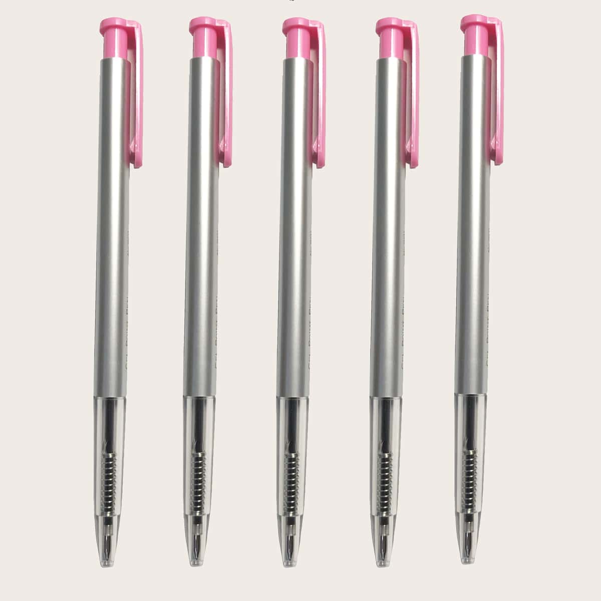 

5pcs Ballpoint Pen Set, Pink