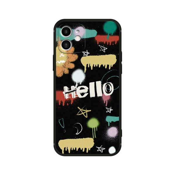 

Letter & Star Print Phone Case, Multicolor