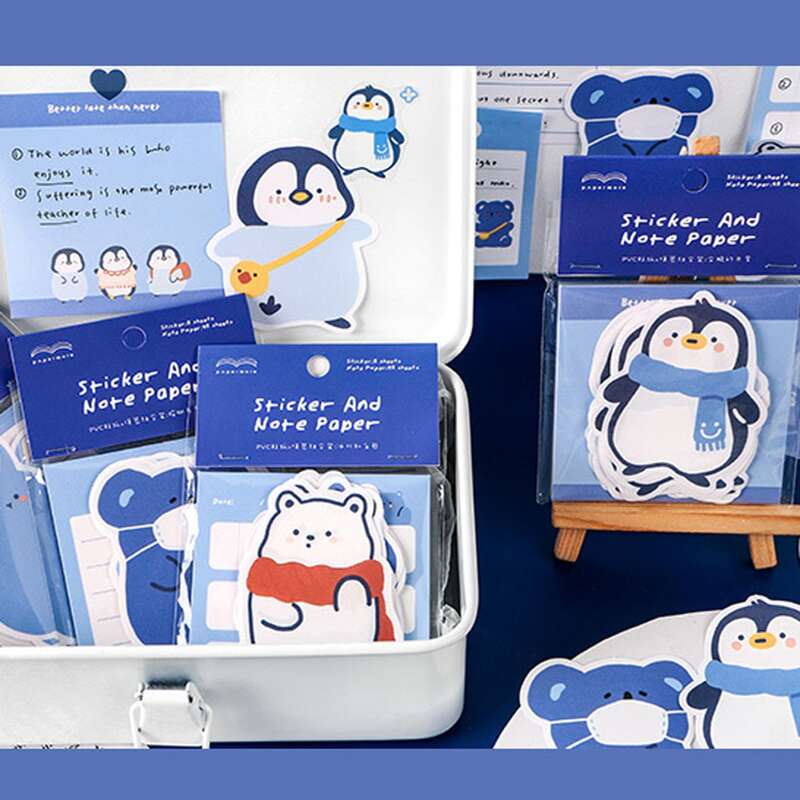 

1set Random Cartoon Sticker & Sticky Note, Multicolor