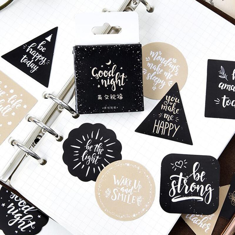 

45pcs Slogan Graphic Sealing Sticker, Multicolor