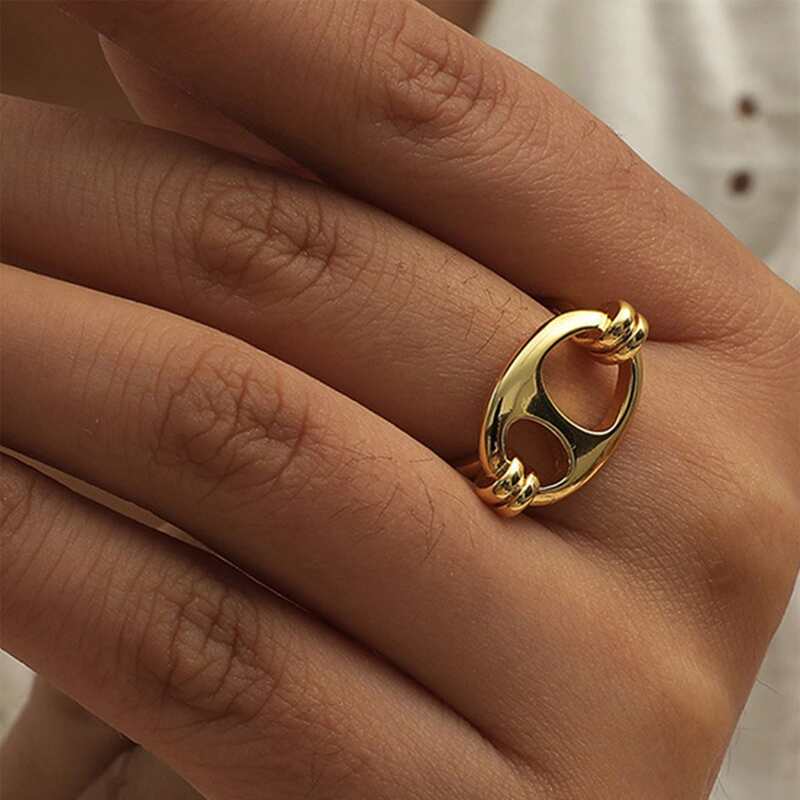 

1pc Hollow Out Ring, Gold