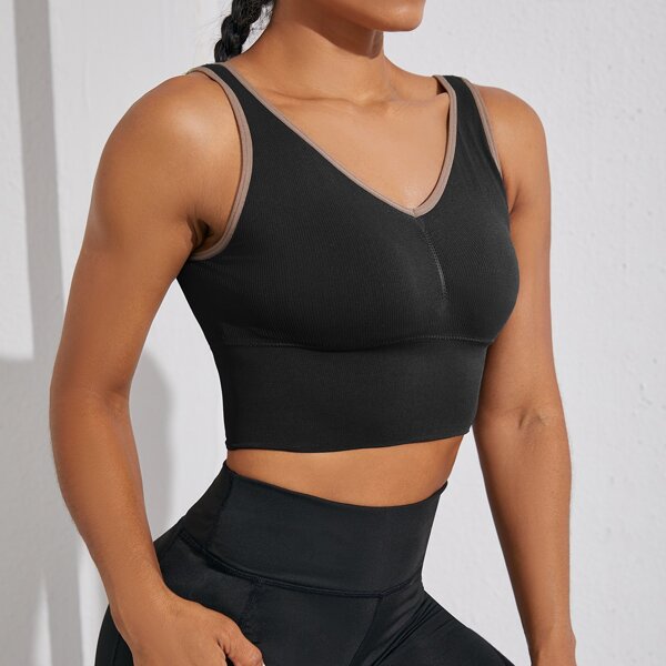 

Medium Support Seamless Sports Bra, Black