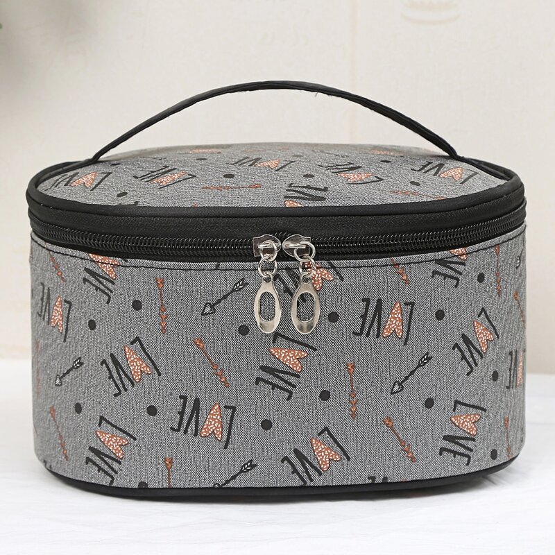 

Letter Graphic Makeup Bag, Grey