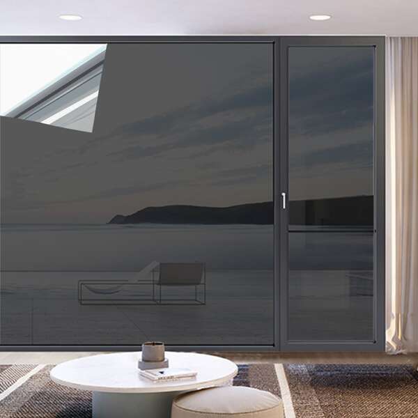 

1pc Plain Window Privacy Sticker, Black