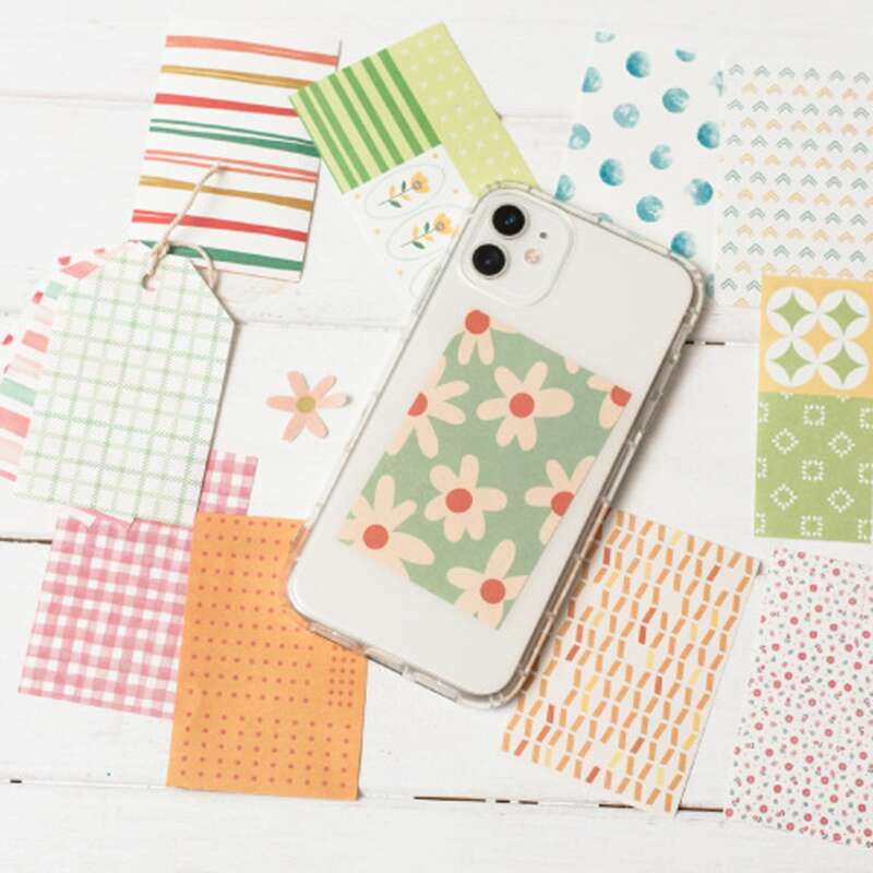 

50pcs Random Mix Pattern Material Paper, Multicolor