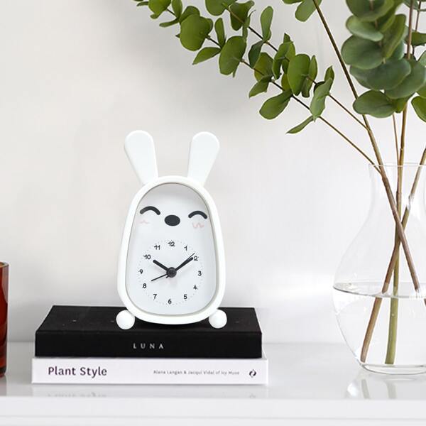 

1pc Rabbit Shaped Alarm Clock, White
