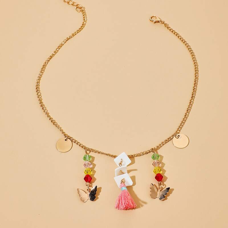 

Butterfly Decor Necklace, Gold