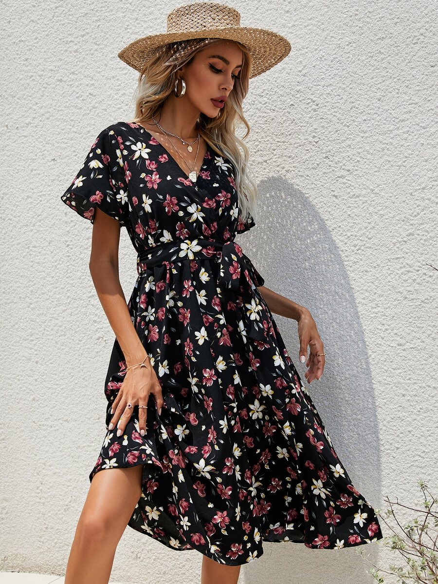 Breezaya 飛袖腰帶洋裝