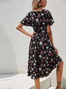 Breezaya 飛袖腰帶洋裝