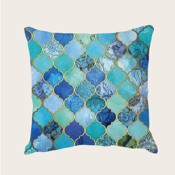 

Geometric Pattern Cushion Cover Without Filler, Multicolor