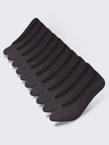 10 Pairs Extremely Comfortable Casual Boat Socks - Black - View 4