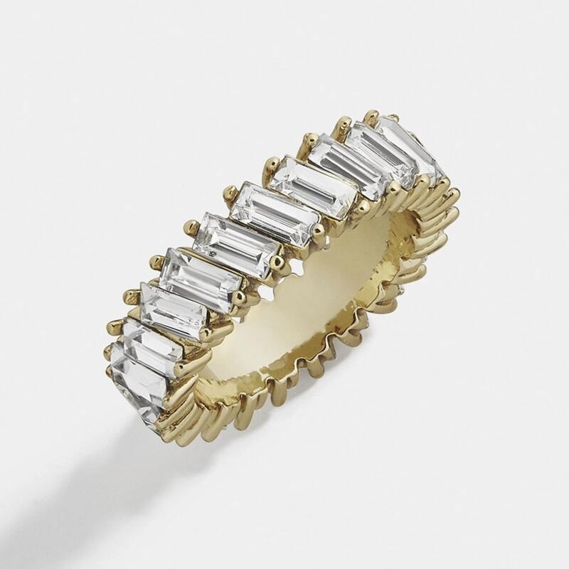 

Gemstone Decor Ring, White