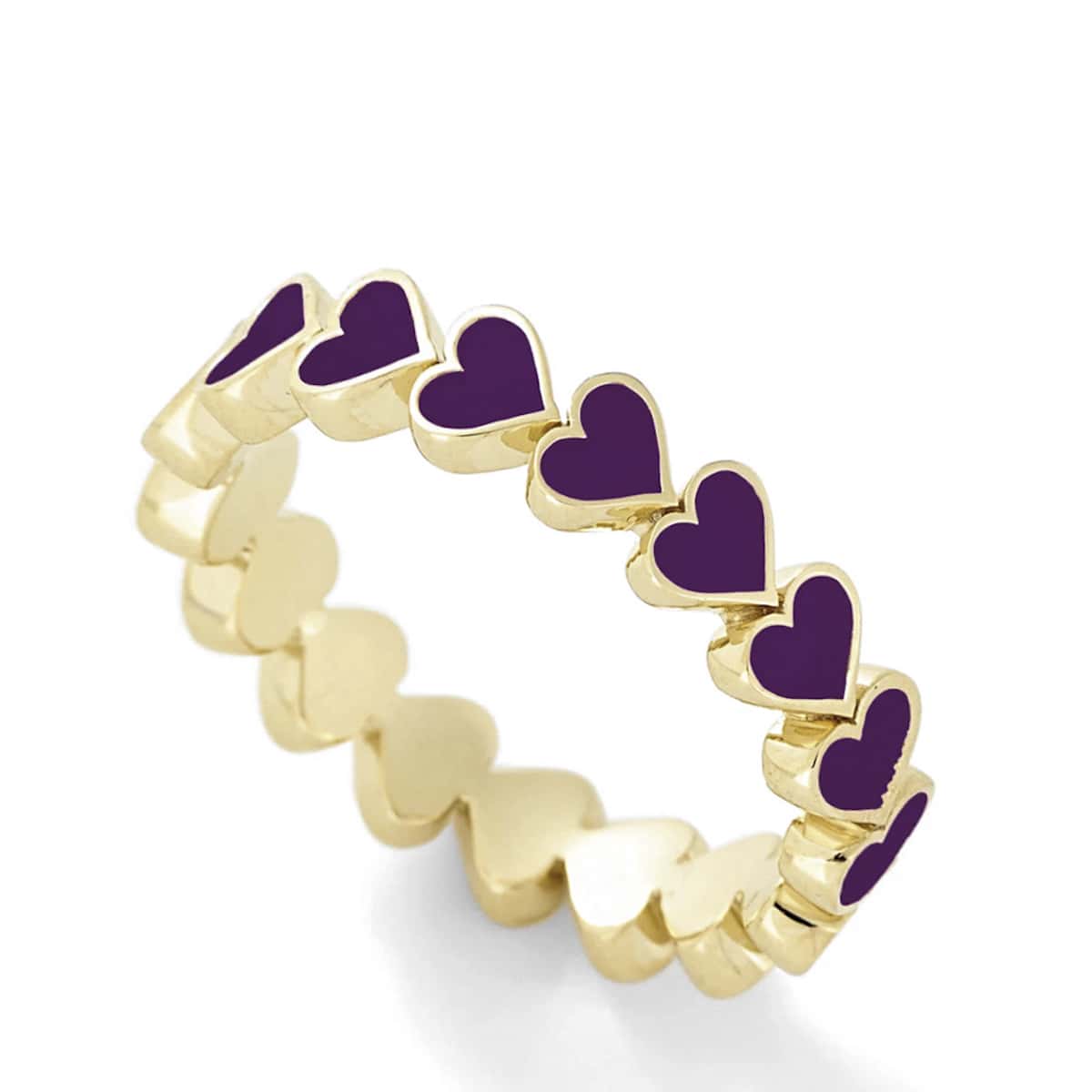 

Heart Design Ring, Purple