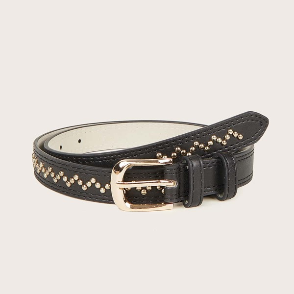 

Metal Buckle Belt, Black