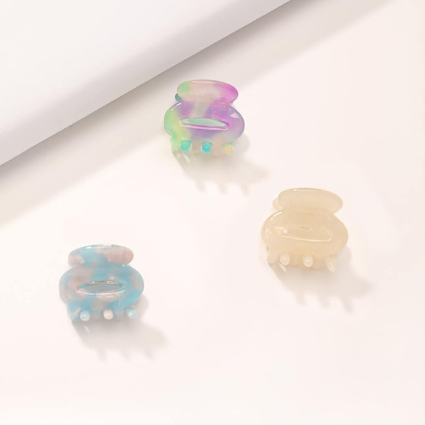 

3pcs Acetic Acid Hair Claw, Multicolor