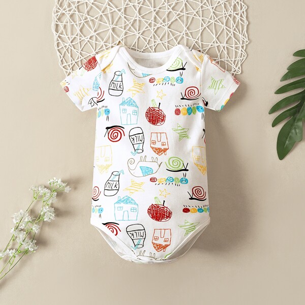 

Baby Boy Allover Cartoon Graphic Bodysuit, Multicolor