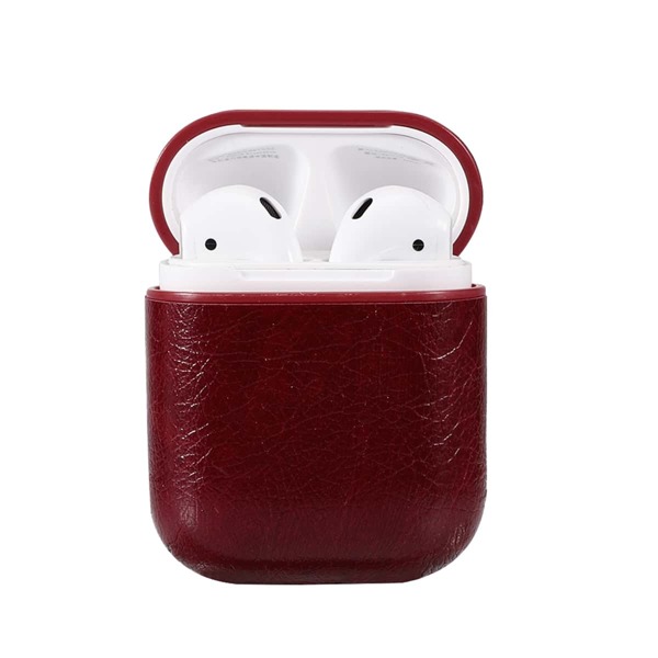 

Solid PU Leather Case For Airpods, Burgundy