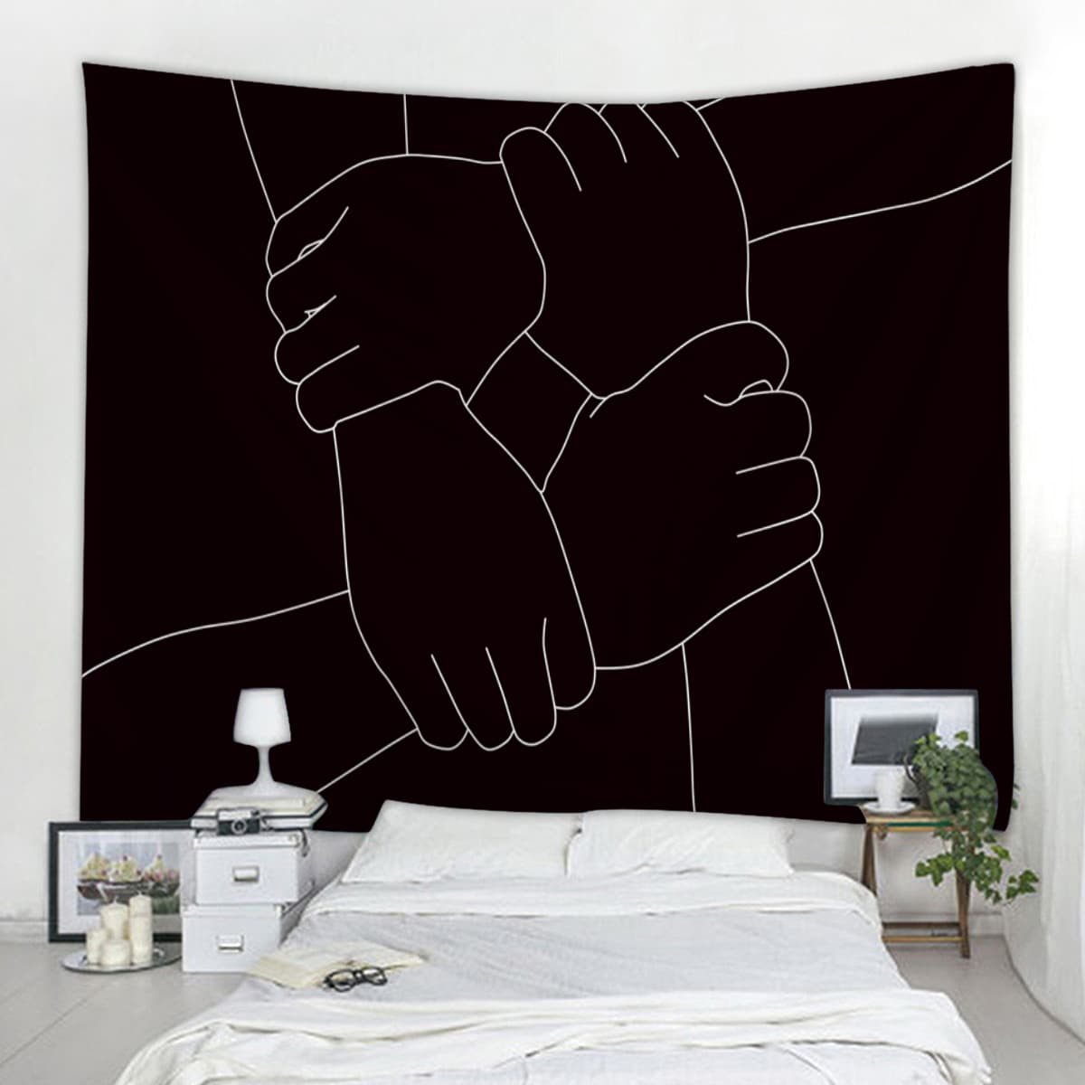 

Hands Pattern Tapestry, Multicolor