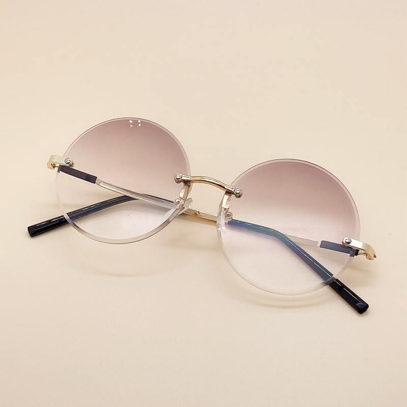 

Rimless Round Frame Sunglasses