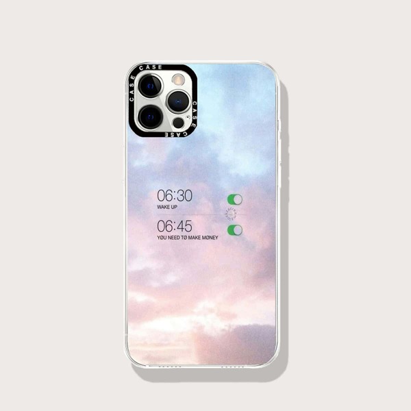 

Alarm Clock Pattern Phone Case, Multicolor