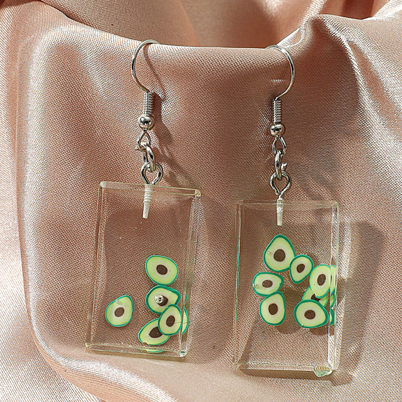 

Clear Rectangle Earrings