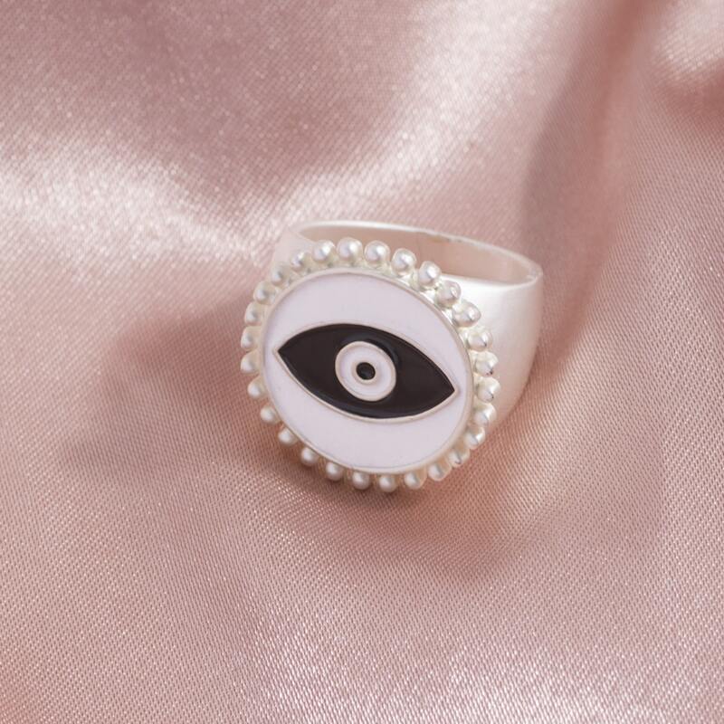 

Eye Design Ring, Multicolor