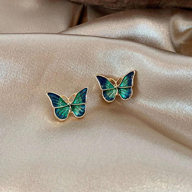 

Butterfly Stud Earrings, Green