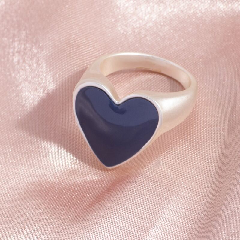 

Heart Design Ring, Blue